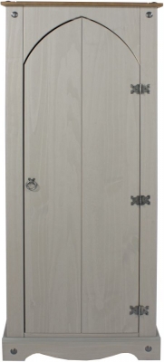 Product photograph of Corona Grey Mexican Pine Vestry Cupboard from Choice Furniture Superstore