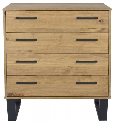 Product photograph of Texas 4 Drawer Chest With U Legs from Choice Furniture Superstore
