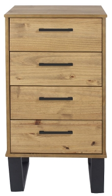 Product photograph of Texas 4 Drawer Narrow Chest With U Legs from Choice Furniture Superstore