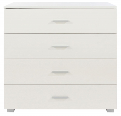 Product photograph of Lido White 4 Drawer Chest from Choice Furniture Superstore