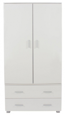 Product photograph of Lido 2 Door 2 Drawer Low Wardrobe from Choice Furniture Superstore