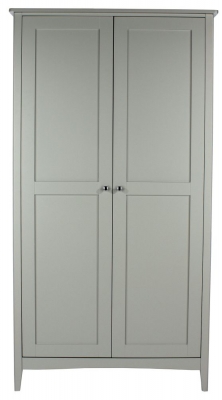 Product photograph of Como Grey Painted 2 Door Wardrobe from Choice Furniture Superstore