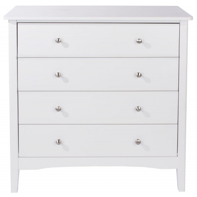 Product photograph of Como White Painted 4 Drawer Chest from Choice Furniture Superstore