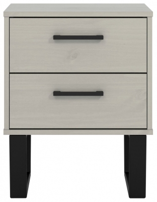 Product photograph of Texas Grey 2 Drawer Bedside Cabinet from Choice Furniture Superstore