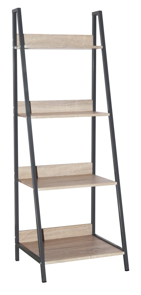 Loft Oak Bookcase with Metal Frame
