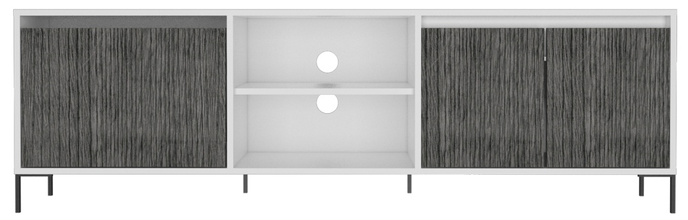 Dallas White and Grey Large TV Unit 