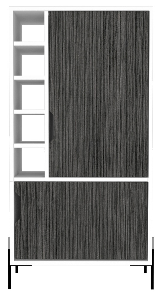 Dallas White and Grey Drink Cabinet