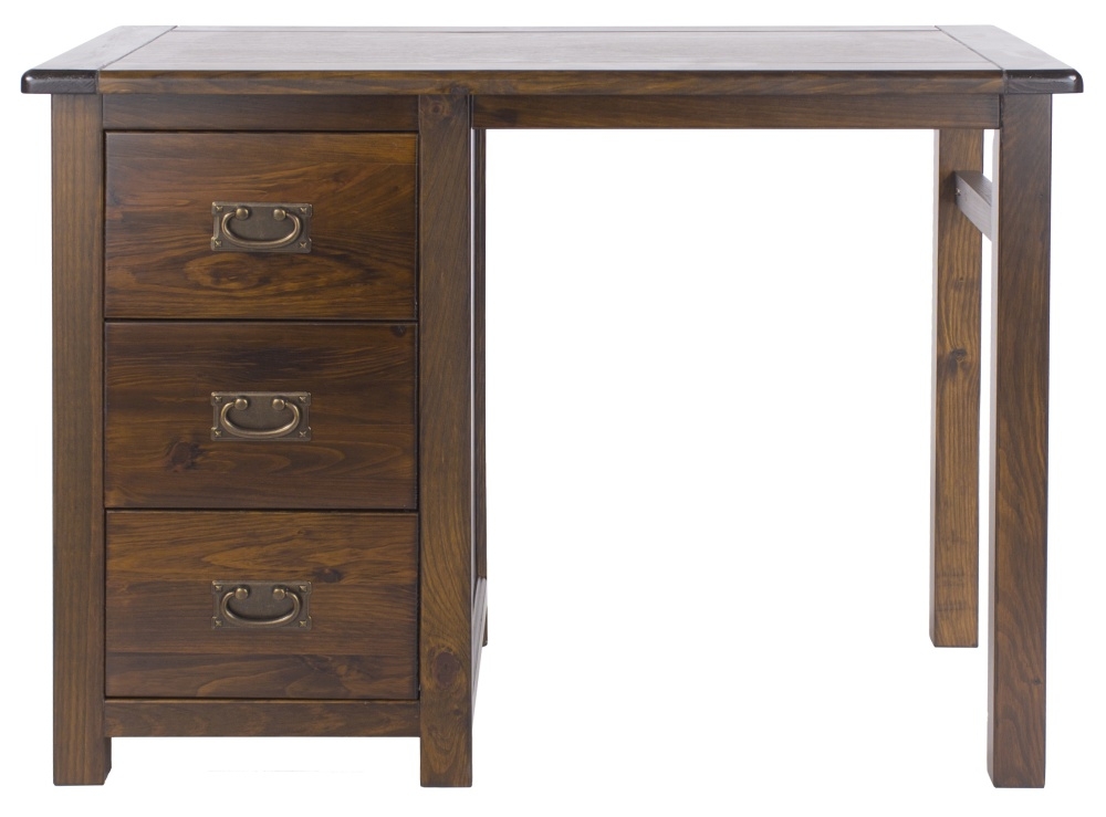 Boston Dark Wood 3 Drawer Dressing Table