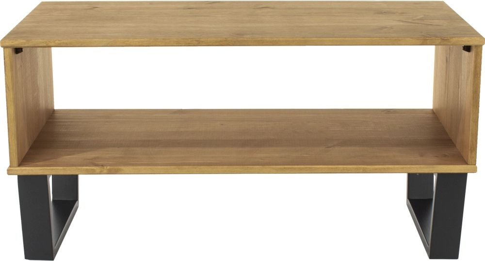 Texas Industrial Style Oak Effect Coffee Table