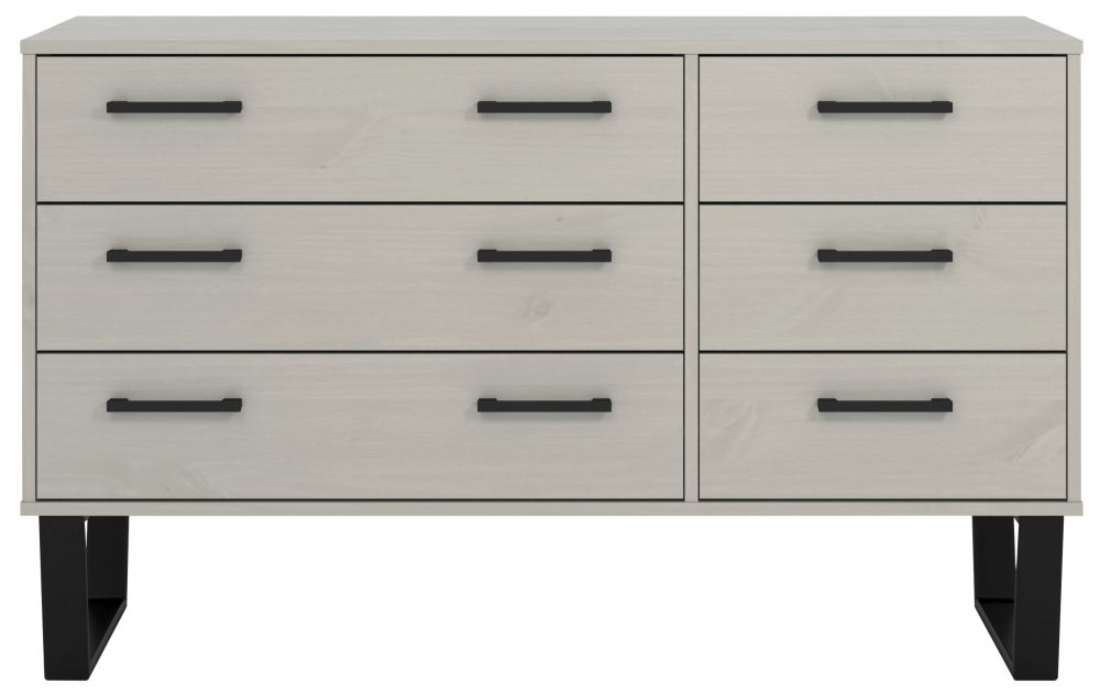 Texas Grey 6 Drawer Wide Chest