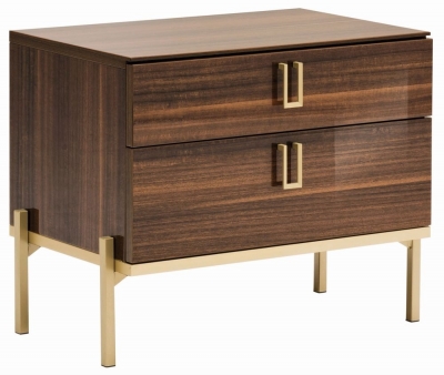 Product photograph of Alf Italia Mid Century 2 Drawer Night Stand from Choice Furniture Superstore