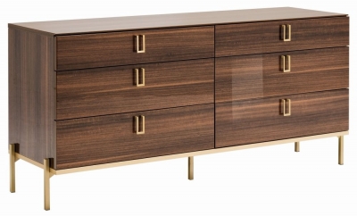 Product photograph of Alf Italia Mid Century 6 Drawer Dresser from Choice Furniture Superstore