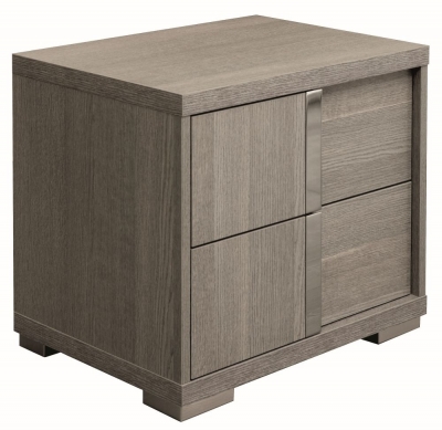 Tivoli Grey Wooden Bedside Cabinet Left