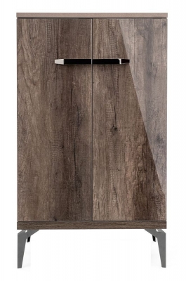 Product photograph of Matera High Gloss 2 Door Bar Cabinet from Choice Furniture Superstore