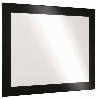 Product photograph of Alf Italia Mont Noir Black High Gloss Wall Mirror from Choice Furniture Superstore