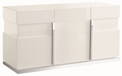 Product photograph of Alf Italia Canova White High Gloss 3 Door Buffet Sideboard from Choice Furniture Superstore