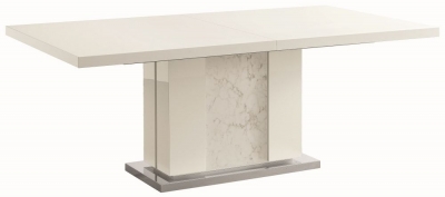 Product photograph of Alf Italia Canova White High Gloss Large Extending Dining Table from Choice Furniture Superstore