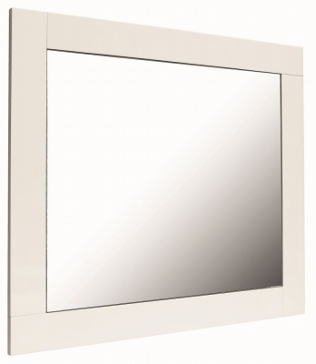 Product photograph of Alf Italia Canova White High Gloss Wall Mirror from Choice Furniture Superstore