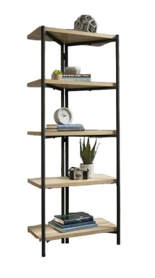 Product photograph of Teknik Industrial Style Charter Oak Chunky Bookcase from Choice Furniture Superstore