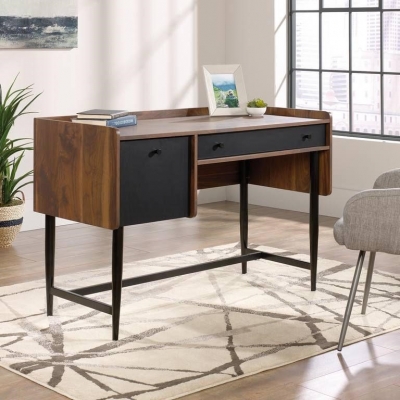 Product photograph of Teknik Hampstead Park Walnut Compact Desk from Choice Furniture Superstore