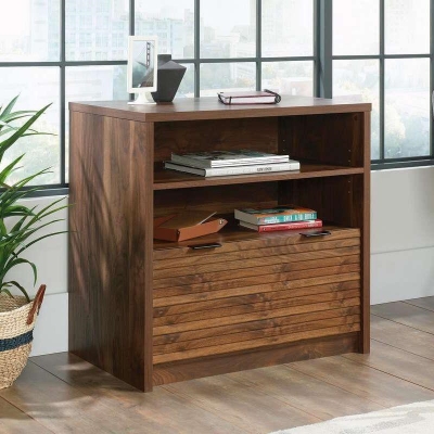Product photograph of Teknik Hampstead Park Walnut Lateral Filing Cabinet from Choice Furniture Superstore