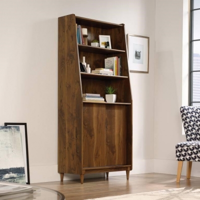 Product photograph of Teknik Hampstead Park Walnut Wide Bookcase from Choice Furniture Superstore