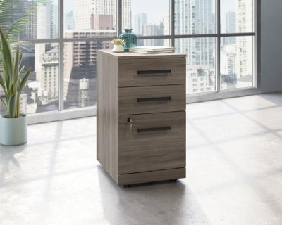 Product photograph of Teknik Affiliate Elm 3 Drawer Mobile Pedestal from Choice Furniture Superstore