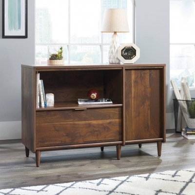Product photograph of Teknik Clifton Place Credenza Walnut Desk from Choice Furniture Superstore