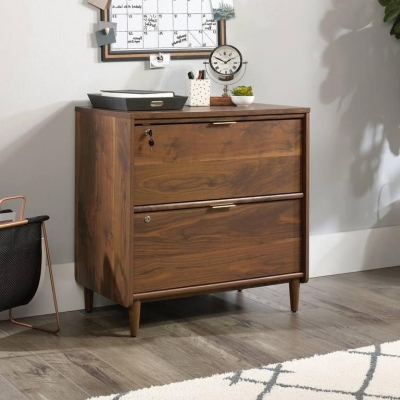 Product photograph of Teknik Clifton Place Lateral Walnut Filing Cabinet from Choice Furniture Superstore