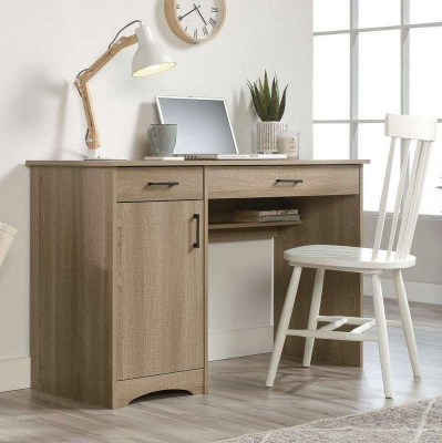 Product photograph of Teknik Essentials Oak Computer Desk from Choice Furniture Superstore
