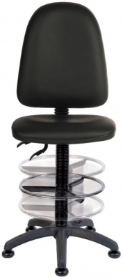 Product photograph of Teknik Deluxe Draughter Ergo Twin Balck Pu Chair from Choice Furniture Superstore