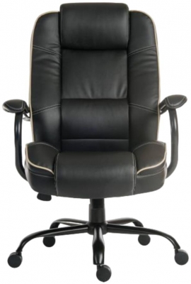 Product photograph of Teknik Goliath Duo Leather Office Chair - Comes In Black Cream And Blue Options from Choice Furniture Superstore
