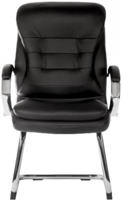 Product photograph of Teknik Goliath Light Visitor Black Leather Office Chair from Choice Furniture Superstore