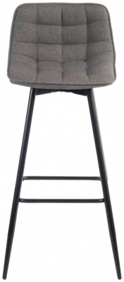 Product photograph of Teknik Quilt Grey Barstool from Choice Furniture Superstore
