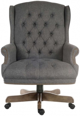 Product photograph of Teknik Chairman Fabric Swivel Executive Chair - Comes In Grey Green And Burgundy Options from Choice Furniture Superstore