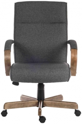 Product photograph of Teknik Grayson Fabric Grey Executive Chair from Choice Furniture Superstore