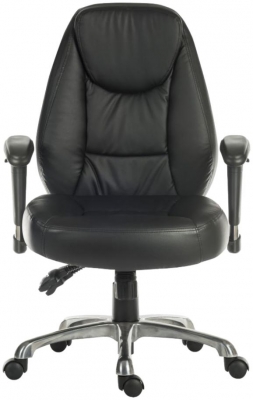 Image of Teknik Portland Black Faux Leather Chair