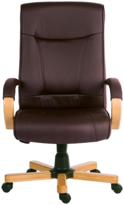 Product photograph of Teknik Richmond Brown Leather Executive Chair from Choice Furniture Superstore