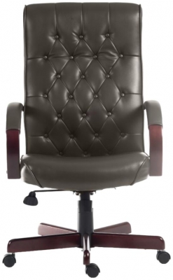 Product photograph of Teknik Warwick Leather Chair - Comes In Brown Burgundy And Green Options from Choice Furniture Superstore
