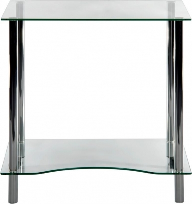 Product photograph of Teknik Crystal Tempered Glass Workstation from Choice Furniture Superstore