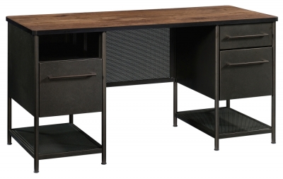 Product photograph of Teknik Boulevard Cafe Black And Oak Desk from Choice Furniture Superstore