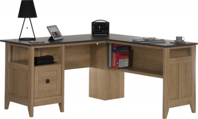 Product photograph of Teknik Home Study 1 Drawer L Shaped Desk from Choice Furniture Superstore