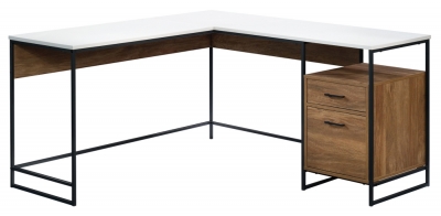Product photograph of Teknik Moderna 2 Drawer L-shaped Desk from Choice Furniture Superstore