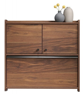 Product photograph of Teknik Hampstead Park Walnut Wall Desk from Choice Furniture Superstore