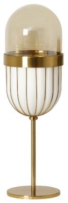 Product photograph of Mindy Brownes Hiram Antique Brass Cylindrical Table Lamp from Choice Furniture Superstore