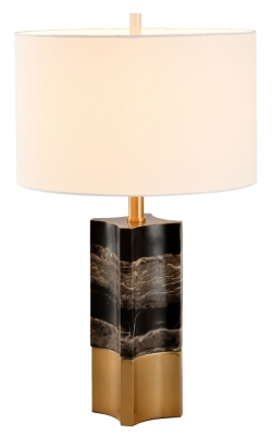 Product photograph of Mindy Brownes Oriana Black And Grey Marble Table Lamp from Choice Furniture Superstore