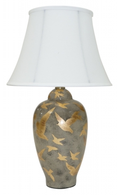 Product photograph of Mindy Brownes Ashford Charcoal Grey Ceramic Table Lamp from Choice Furniture Superstore