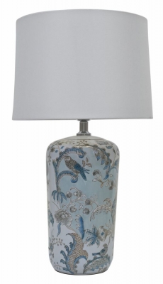 Product photograph of Mindy Brownes Delia Blue Ceramic Large Table Lamp from Choice Furniture Superstore