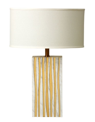Product photograph of Mindy Brownes Draper Smooth Marble Effect Table Lamp from Choice Furniture Superstore