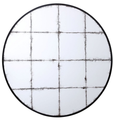 Mindy Brownes Williamson Black Round Wall Mirror (Set of 2) - Dia 90cm